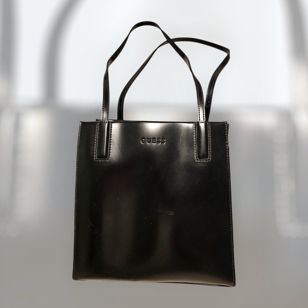 Guess Dark Brown Leather Handbag